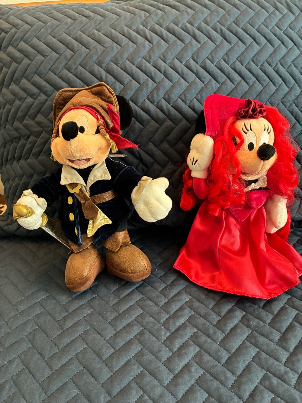 Disney Pirate Mickey & Minnie as “Redhead” Plush Set